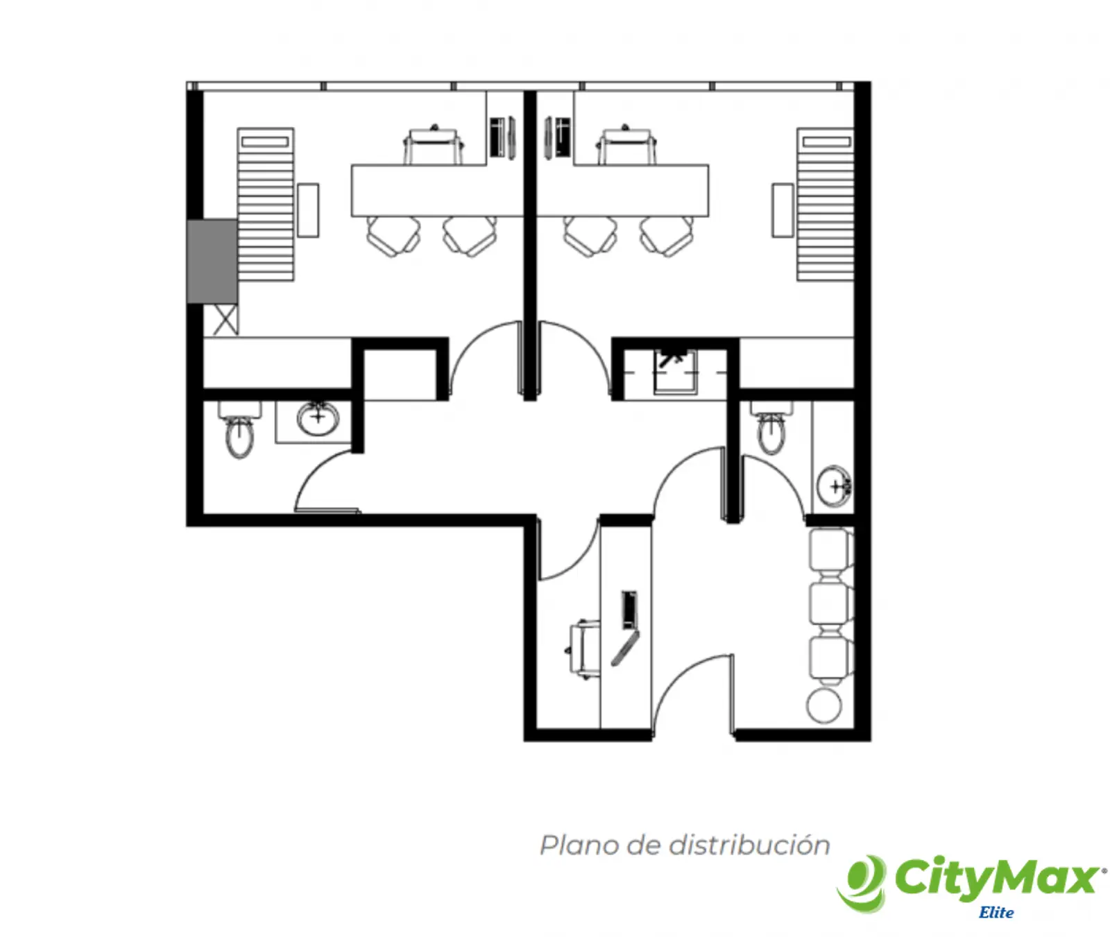 Clínica en Venta en Centro Médico Empresarial zona 10 - Plano de distribución